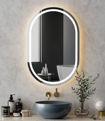 Front Light Oval Shape LED Mirror