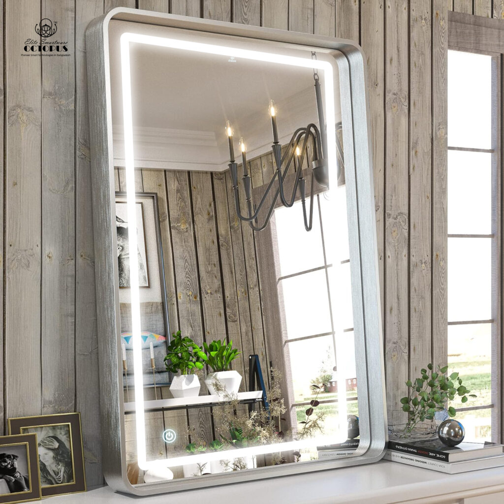 Smart LED Mirror with Silver Stylish Frame