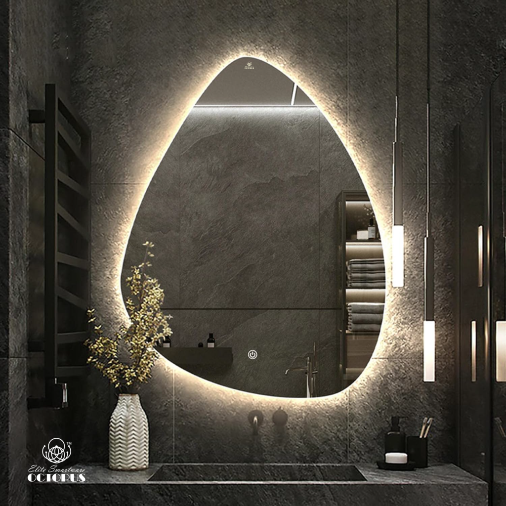 Abstract Shape Backlight Mirror